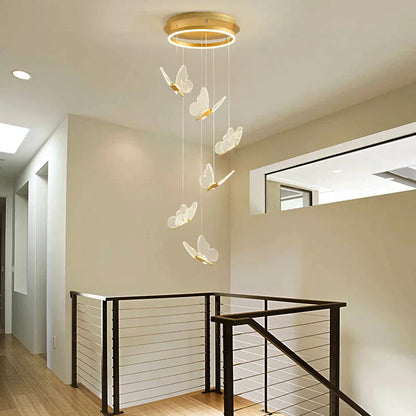 DecorBites™ Butterfly Staircase Pendant Lights Loft Style Lamps