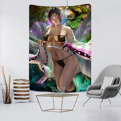 Decobites Nude Girl Mandala Tapestry Wall Hanging for Living Room & Bedroom