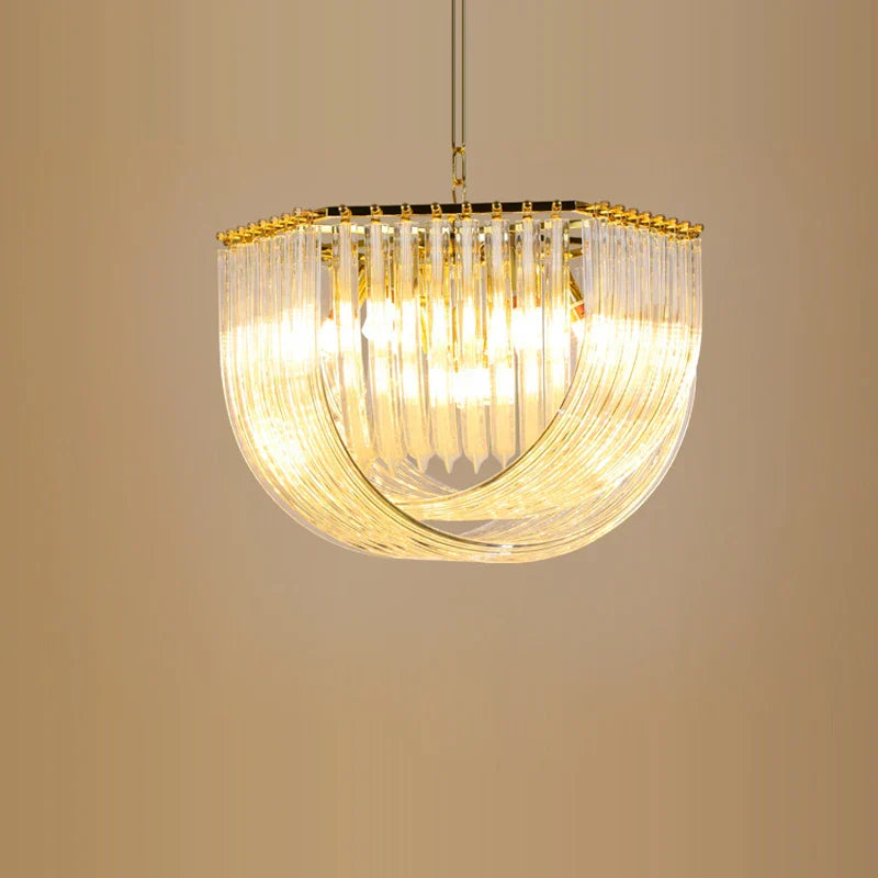 DecorBites™ LED Postmodern Gold Silver Chandelier Lighting for Foyer