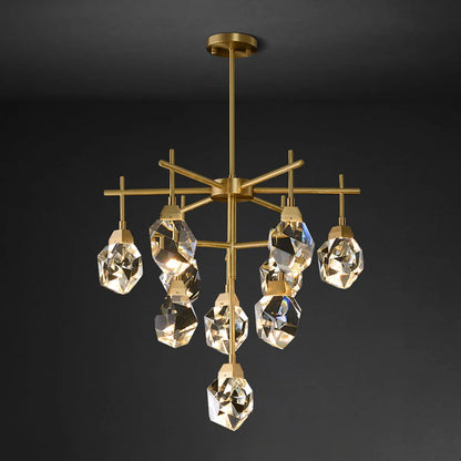 DecorBites™ Diamond Crystal Stone Lustre Chandelier for Dinning Room