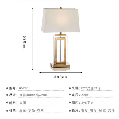 DecorBites™ Crystal Table Lamp: Nordic Light Luxury Design for Bedroom Bedside