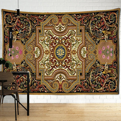 Decobites Persian Mandala Printed Blanket Tapestry for Retro Home Decor