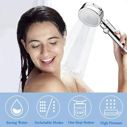 DecorBites™ High Pressure Shower Head with 3 Modes Plating and Adjustable Handle