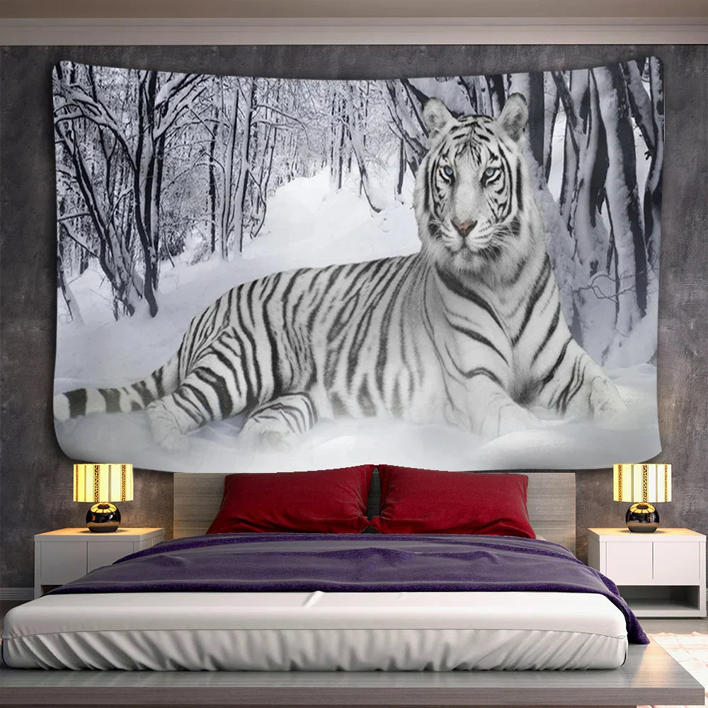 Decobites Tiger Pattern Luxury Wall Tapestry for Modern Home Decor