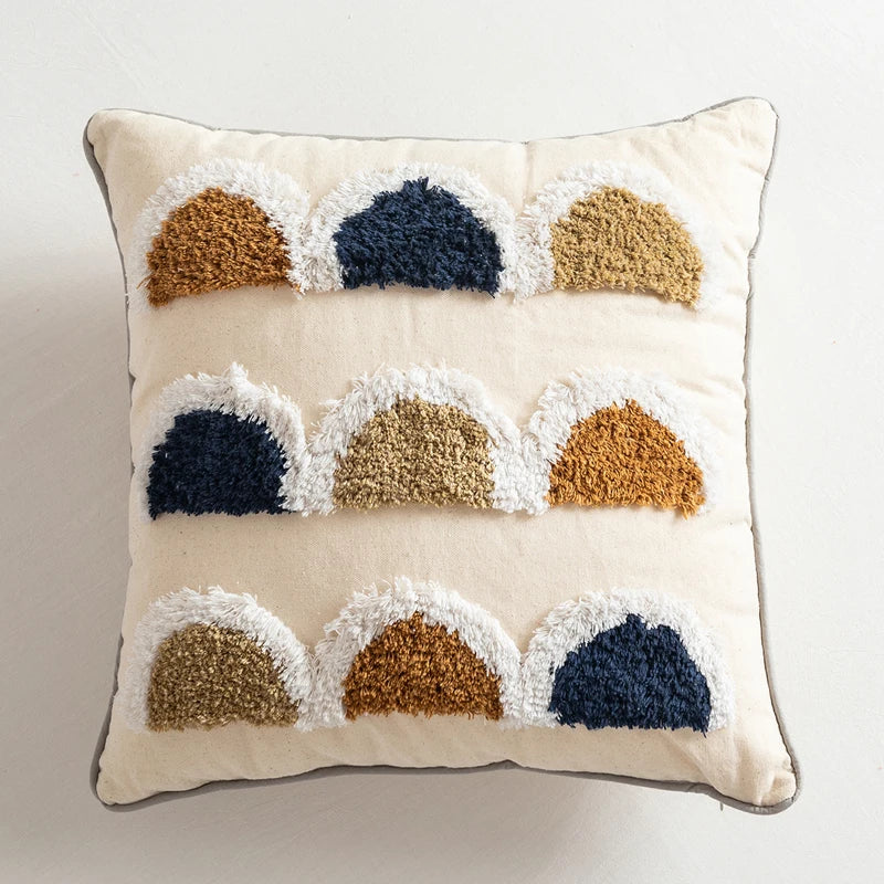 DecorBites™ Handmade Moroccan Geometric Dots Stripe Pillow Cover for Sofa Bed