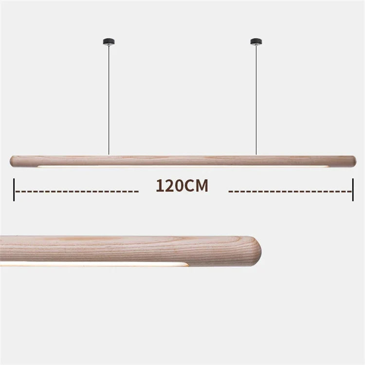 Lámparas colgantes DecorBites™ de madera de nogal negro: Lámpara LED minimalista para comedor
