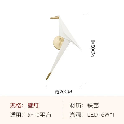 Lámpara de Araña Pájaro de Origami Jaula de Oro Decorbites™ - Accesorio de Iluminación Moderno para la Decoración del Hogar