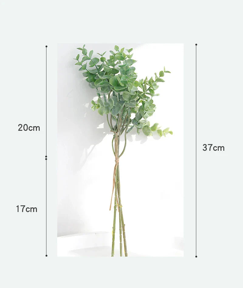 DecorBites™ Eucalyptus Leaves Artificial Tree Branch Bouquet Home Decor