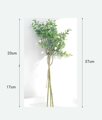 DecorBites™ Eucalyptus Leaves Artificial Tree Branch Bouquet Home Decor