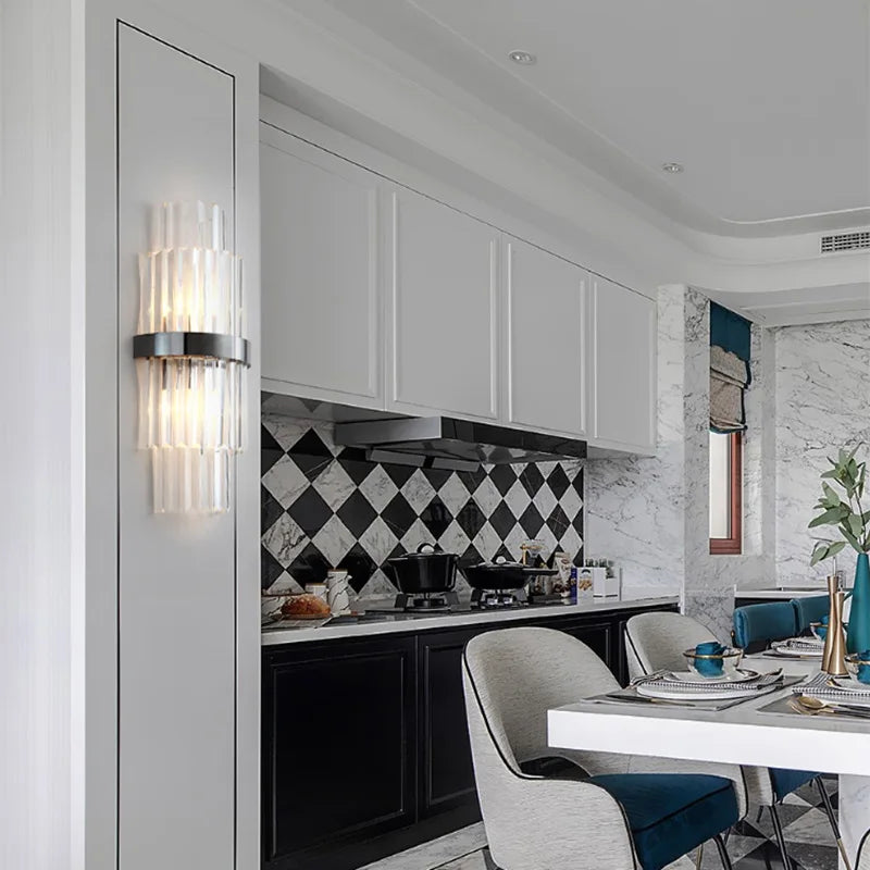 DecorBites™ Crystal Wall Lamp: Elegant Lighting for Living Room, Bedroom, and Staircase