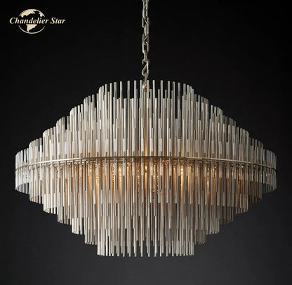 DecorBites™ Emile Round LED Chandelier for Dining & Living Room Lighting