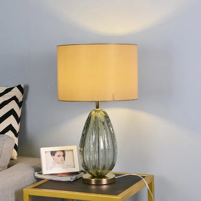 DecorBites™ Glaze Liuli Crystal Table Lamp, Large Lamp for Living Room and Bedroom