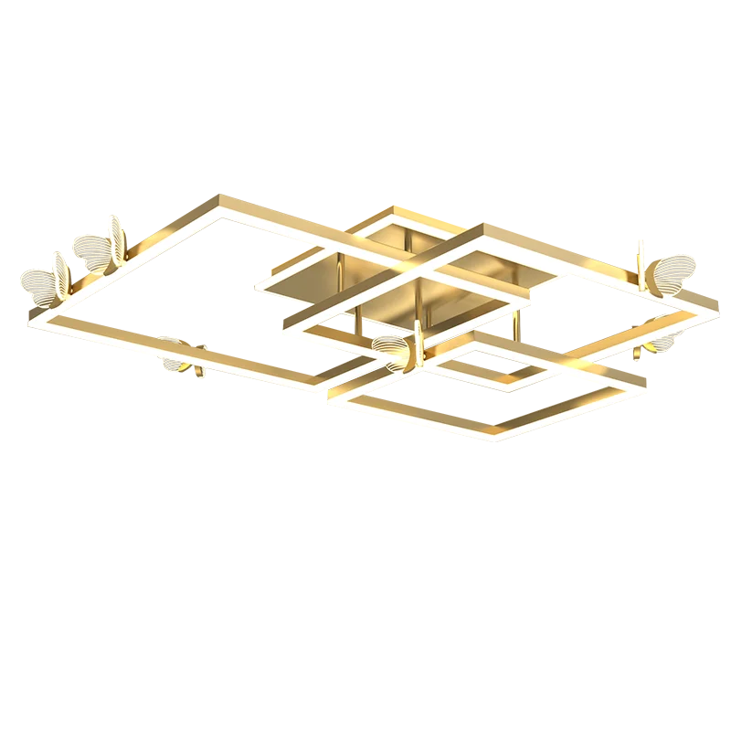 DecorBites™ Butterfly Ceiling Lamp: Modern Rectangular Living Room Light for Master Bedroom