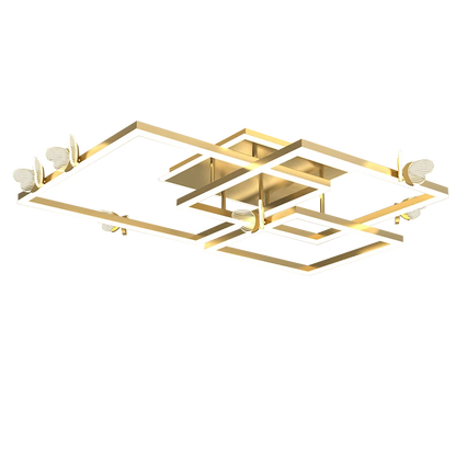 DecorBites™ Butterfly Ceiling Lamp: Modern Rectangular Living Room Light for Master Bedroom