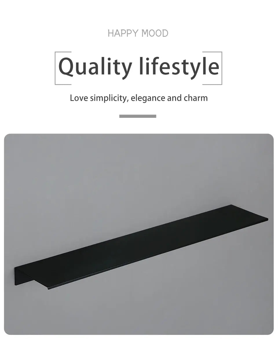 DecorBites™ Modern Black and White Wall-Mounted Organizer Shelf