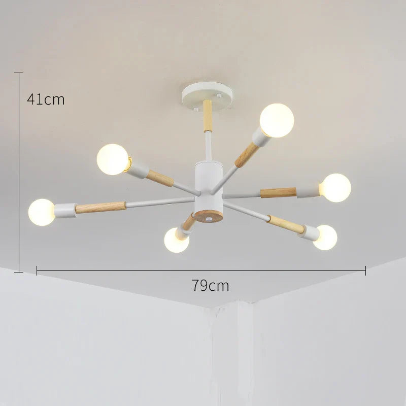 DecorBites™ LED Wooden Ceiling Lights w/ E27 Bulb for Modern Livingroom & Bedroom
