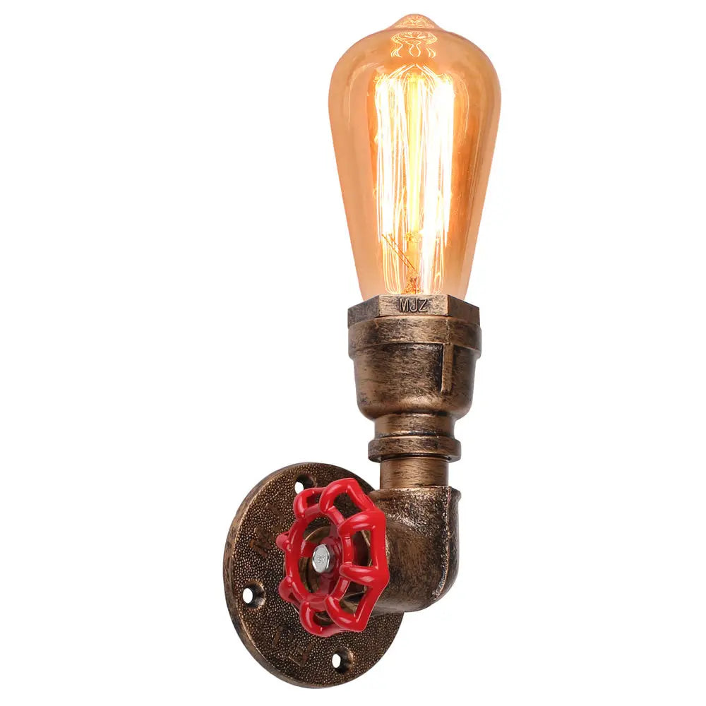 DecorBites™ Industrial Water Pipe Wall Sconce for Restaurant Cafe Bar Kitchen