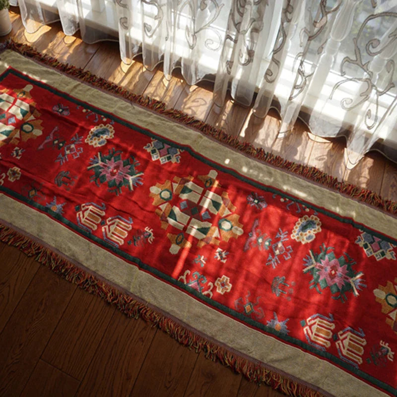 DecorBites™ Boho Jacquard Knitted Double-Sided Throw Blanket