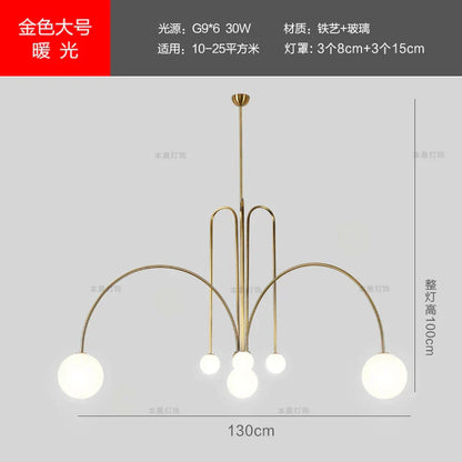 DecorBites™ Designer Line Chandelier Living Room Coffee Shop Hanglamp Loft Light