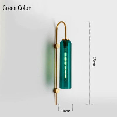 DecorBites™ E27 Glass Wall Light in Smoke Gray Amber Milky White Green for Bedroom Living Room