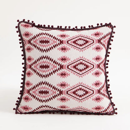 DecorBites™ Bohemian Flower Cushion Cover - Ethnic Floral Decorative Pillow Case