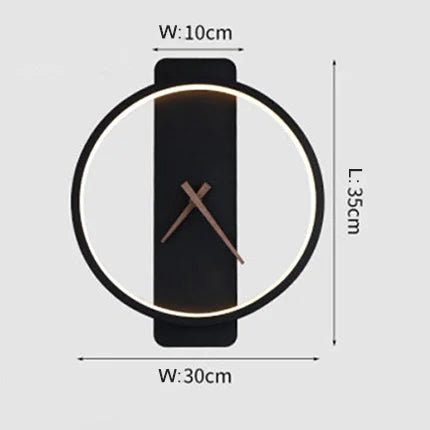 DecorBites™ LED Wall Lamp Wall Clock Modern Design Nordic Luxury Simple For Hotel Bedside