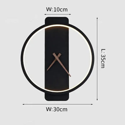 DecorBites™ LED Wall Lamp Wall Clock Modern Design Nordic Luxury Simple For Hotel Bedside