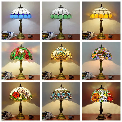 Decorbites™ Libellen Tiffany Bleiglas Tischlampe Vintage Schlafzimmer Schreibtischleuchte