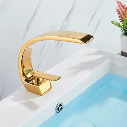 DecorBites™ Brass Faucet Hot Cold Water Mixer Tap for Bathroom Vanity Sink