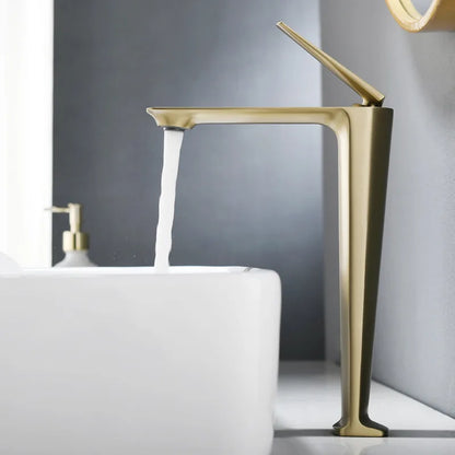 Grifo de lavabo DecorBites™ en oro cepillado - Grifo de agua fría/caliente - Mezclador de montaje sobre encimera