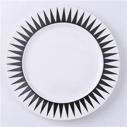 Juego de platos de postre de cerámica DecorBites™ - Platillos de desayuno de estilo escandinavo de 8 pulgadas