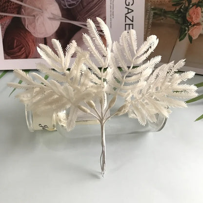 Ramo de hojas de eucalipto artificiales DecorBites™ para decoración del hogar, Navidad y bodas - Paquete de 6