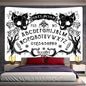 Decobites Skull Bee Cat Tapestry: Bohemian Home Decoration Art for Wall, Sofa, Blanket