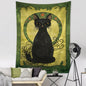 Decobites Black Cat Tarot Tapestry: Psychedelic Hippie Wall Hanging Room Decor