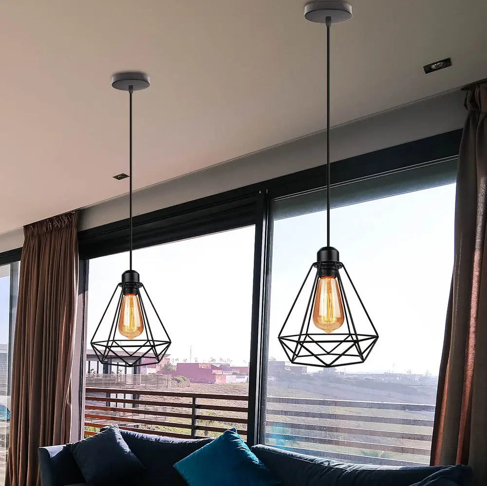 Decorbites™ Industrielles Vintage-Eisenkäfig-Pendant-Licht für Heimküche Wohnzimmer-Dekoration