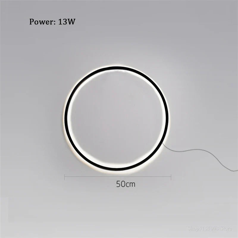DecorBites™ LED Ring Wall Lamp: Minimalist Living Room Decor & Atmosphere Light