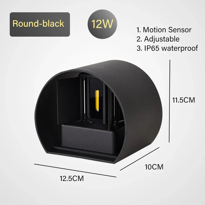 DecorBites™ LED Motion Sensor Wall Lamp IP65 Waterproof 9W 12W 20W Indoor Outdoor Sconce