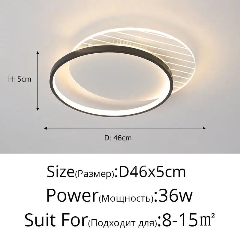 DecorBites™ LED Ceiling Lights for Living Room Bedroom Kitchen Wardrobe, Modern Minimalist Warm Home Lighting