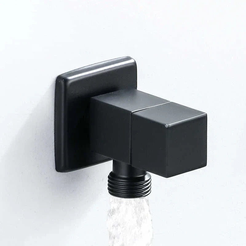 DecorBites™ Brus Gold Corner Valve, Stainless Steel Black Angle Valve for Bathroom Tap