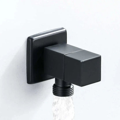 DecorBites™ Brus Gold Corner Valve, Stainless Steel Black Angle Valve for Bathroom Tap