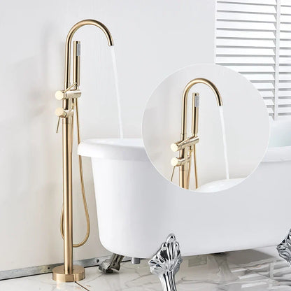 Grifo para lavabo y bañera DecorBites™ dorado con teleducha
