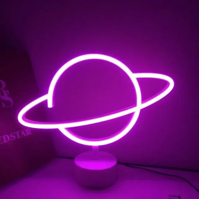 DecorBites™ USB LED Neon Sign Light Holiday Flamingo Night Lamp Xmas Party Wedding Decoration Home Gift cloud Heart