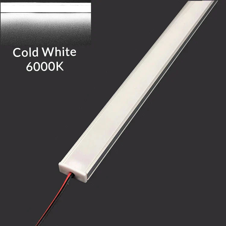 Perfiles de aluminio para tiras LED en forma de U AC220V de DecorBites™ - Iluminación lineal tubular bajo mueble