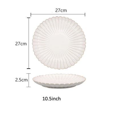 DecorBites™ Ceramic White Glaze Dinnerware Set