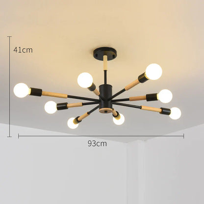 DecorBites™ LED Wooden Ceiling Lights w/ E27 Bulb for Modern Livingroom & Bedroom