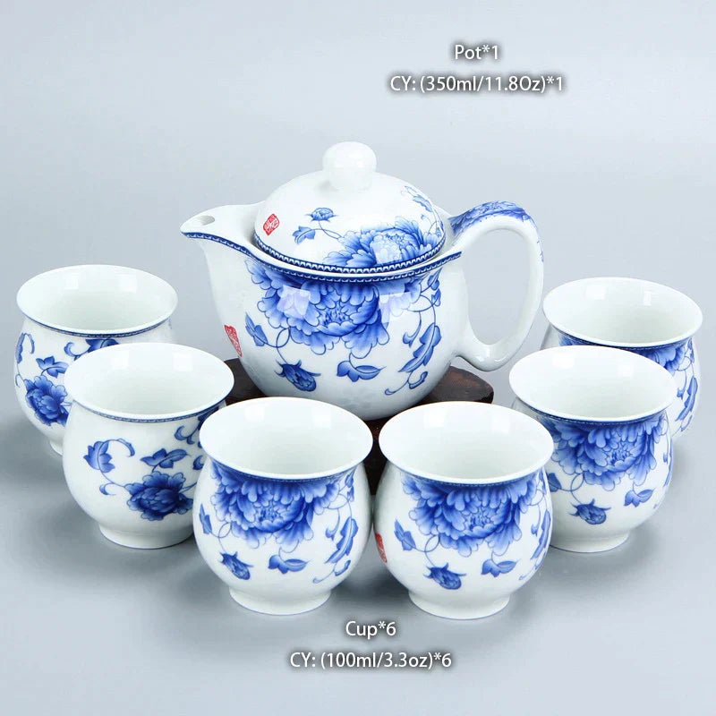 Juego de té DecorBites™ con tetera de dragón, vajilla de porcelana Kung Fu para la ceremonia del té Puer Oolong