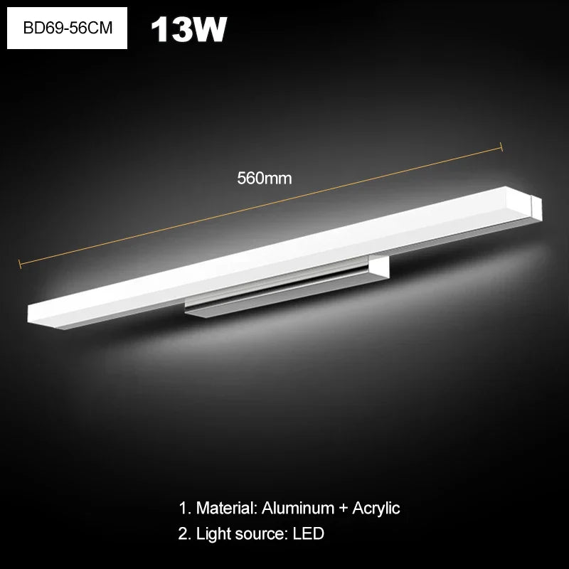 DecorBites™ LED Acrylic Wall Lamp for Bathroom & Bedroom, Modern Simplicity, Anti-fog Sconces