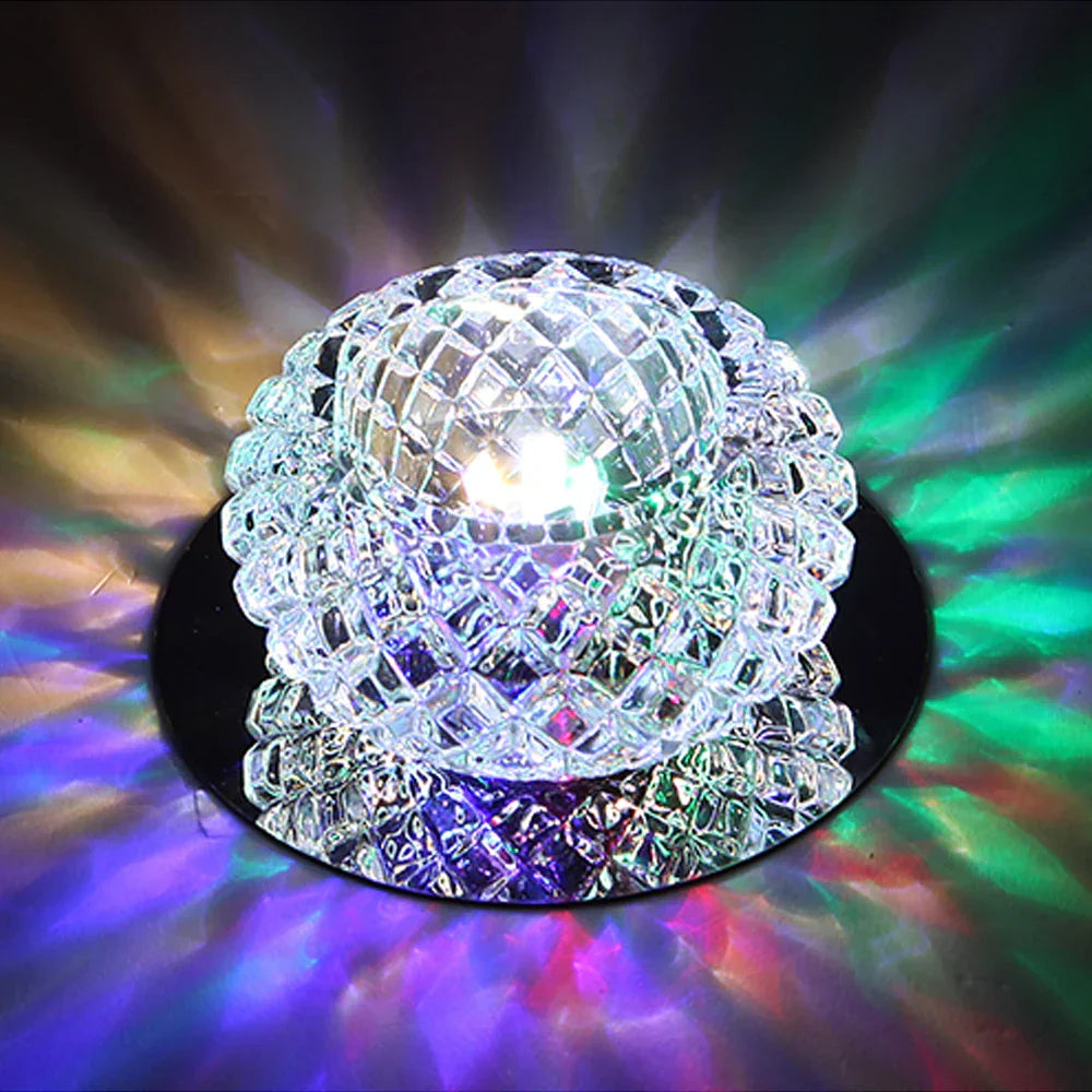 DecorBites™ Crystal LED Ceiling Chandelier for Aisle, Balcony, Porch, and Corridor Lighting