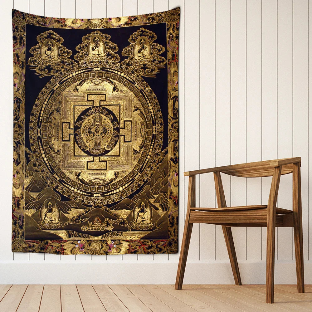 Dragon Totem Tarot Tapestry Wall Hanging Mandala Witchcraft Boho Hippie Bed Sheet Decobites Tarot Tapestry