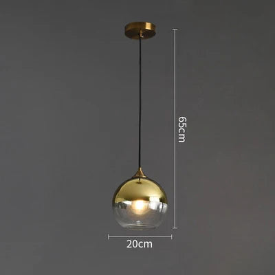 DecorBites™ Glass Ball Pendant Light - Modern Nordic LED Hanging Fixture for Dining and Kitchen